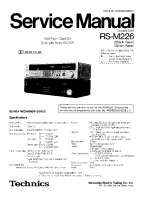 Technics - RSM-226 - Service manual 